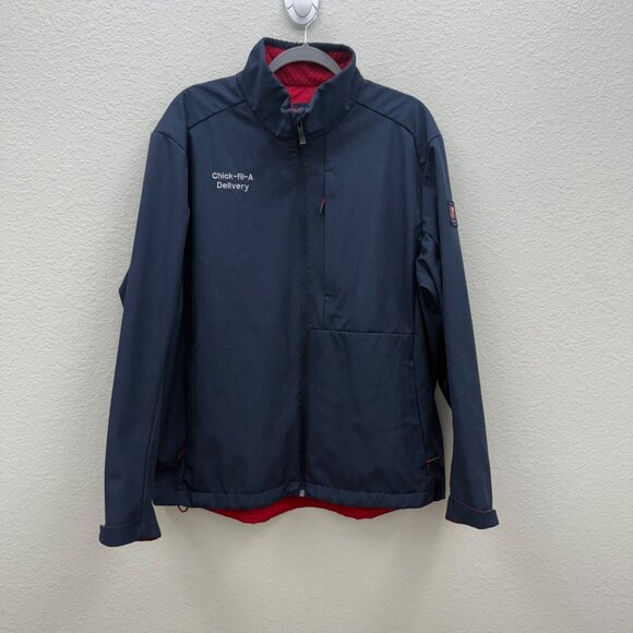 Oobe Chick Fil A Employee Delivery Full Zip Softshell Fleece Lined Jacket sz XL - Picture 1 of 10